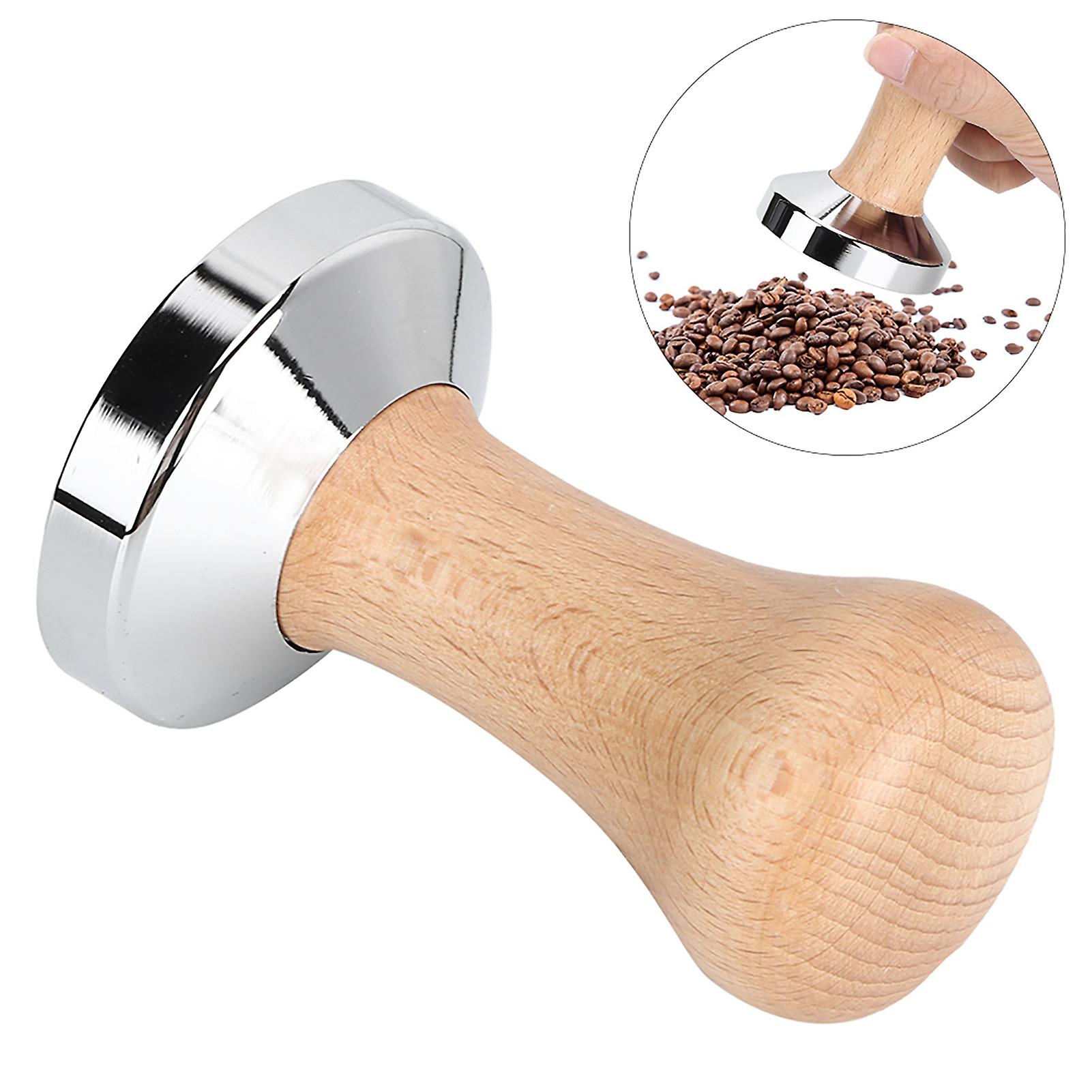 Wood Handle Coffee Tamper Stainless Steel Espresso Coffee Powder Press Hammer Coffee Accessories