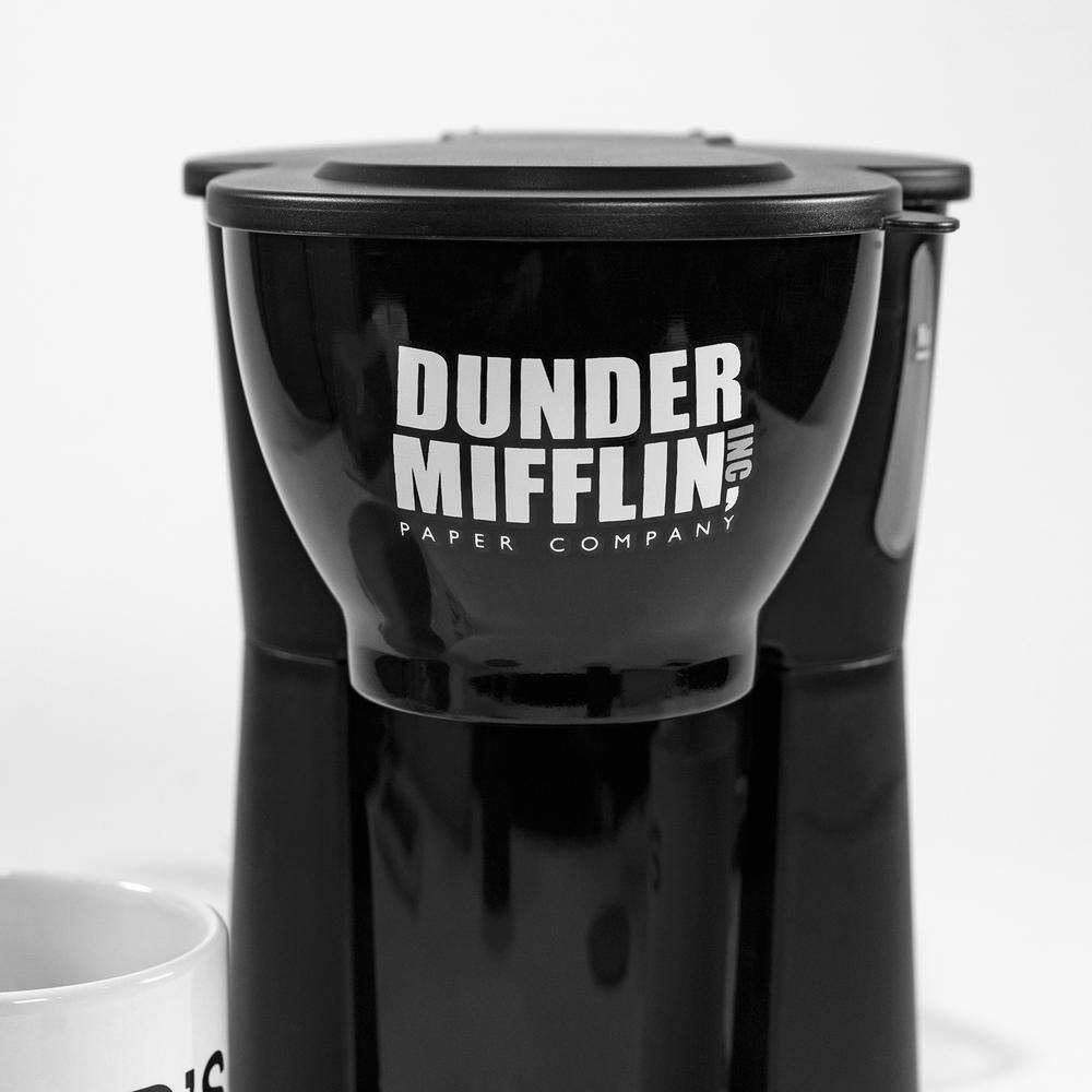 Uncanny Brands The Office Single Cup Black Drip Coffee Maker with Mug CM-OFF-OF1