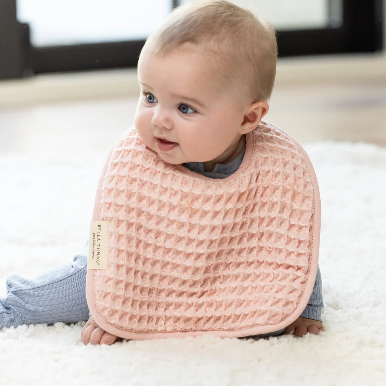 Reversible Bib Burp Set Blush