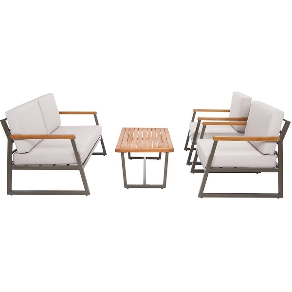 SAFAVIEH Randolph 4Piece Outdoor Patio Conversation Set