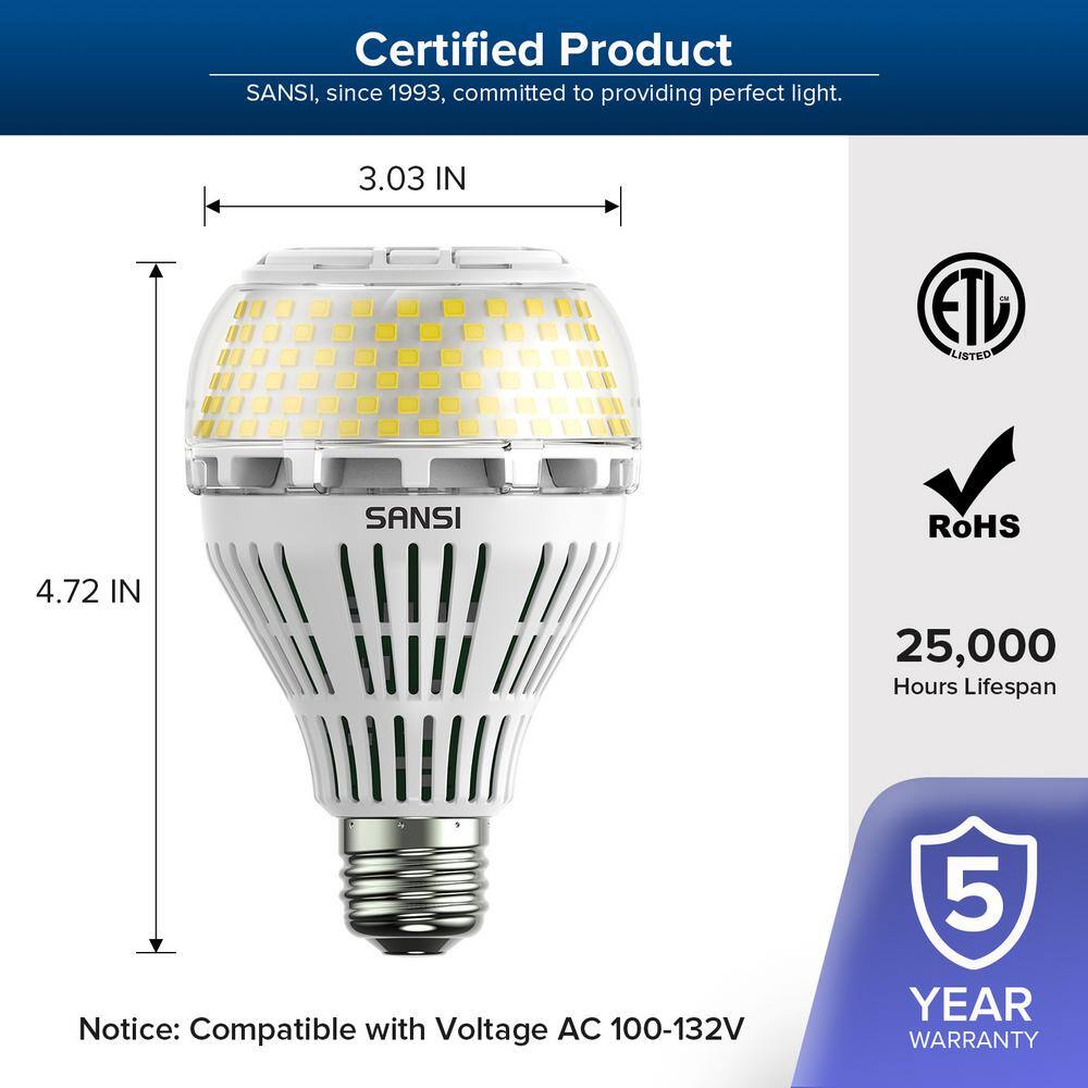 250-Watt Equivalent A21 Non-Dimmable 270 Omni-Directional LED Light Bulb Daylight in 5000K (2-Pack) 01-02-001-012750