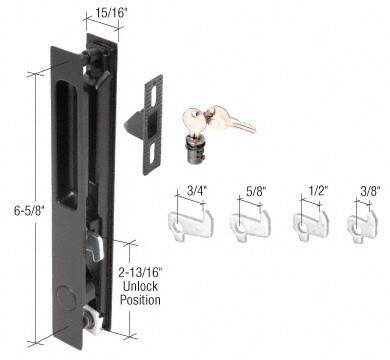 CRL Mid Latch Flush Door Handle