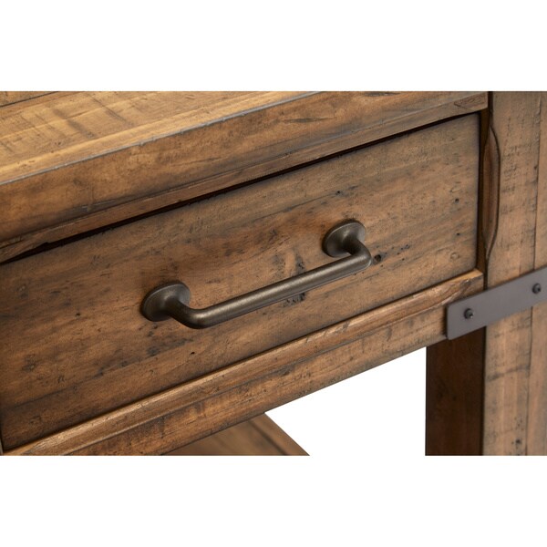 Carbon Loft Michael Farmhouse Timber Pine Rectangular End Table - 20.00l x 26.00w x 24.00h