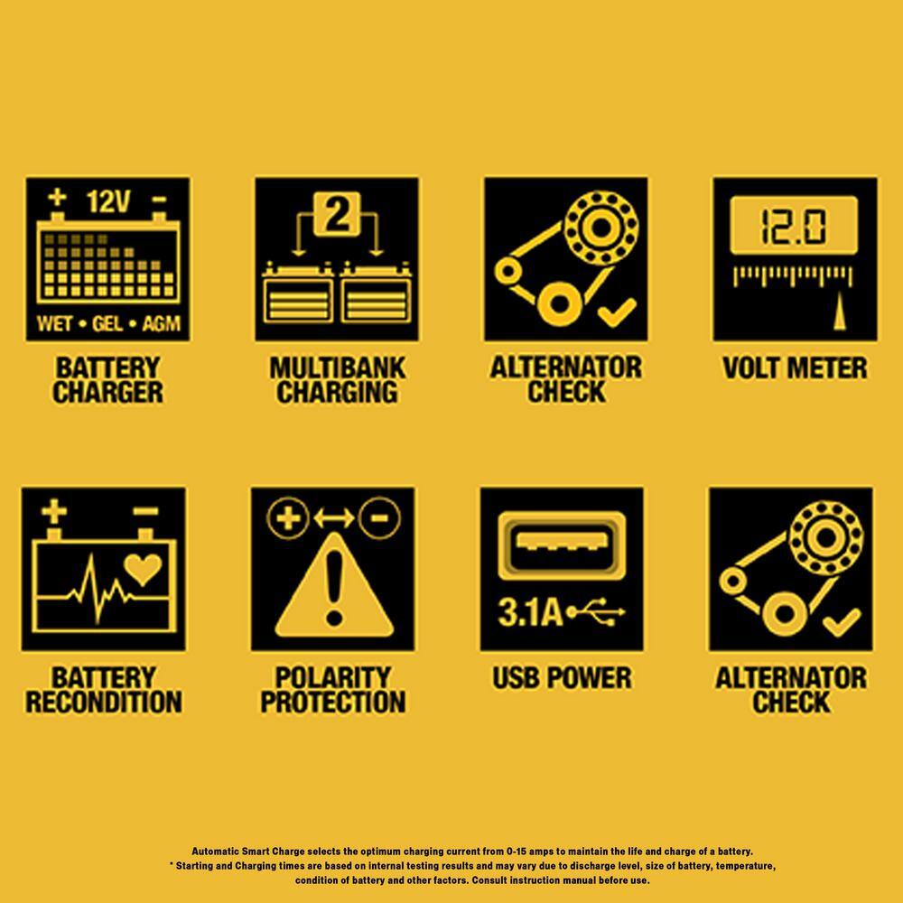 DW 30 Amp Automotive Portable Car Battery Charger with 80 Amp Engine Start and Alternator Check DXAEC801B
