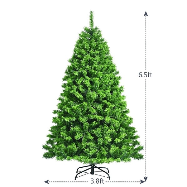 Unlit Artificial Christmas Tree with Metal Stand