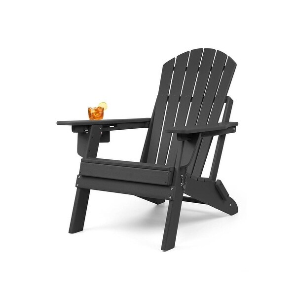 Vrakae Adjustable and Folding Adirondack Chair with Cup Holder