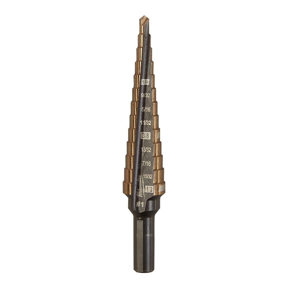 Milwaukee Step Drill Bit Cobalt #1 1/8-1/2