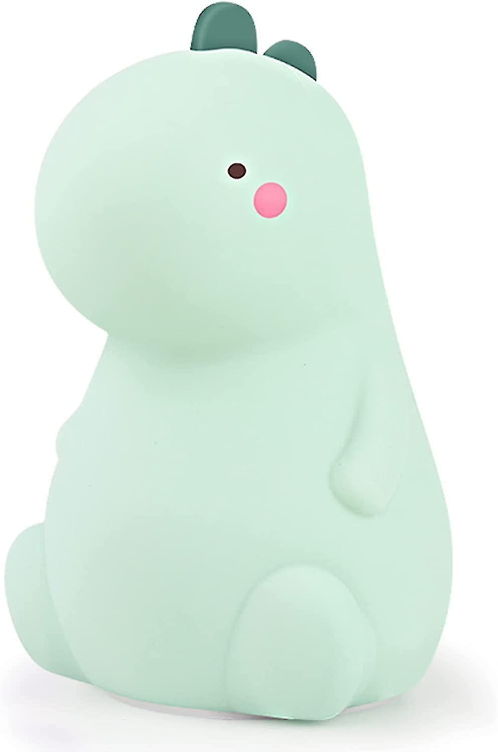 Dinosaur Night Light For Kids， Cute Color Changing Silicone Baby Night Light With Touch Sensor， Port