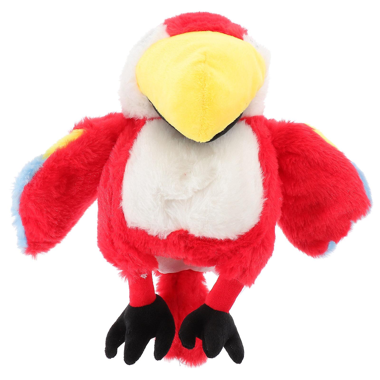 Plush Parrot Hand Puppet Cartoon Interactive Storytelling Hand Puppet Cartoon Animal Toy