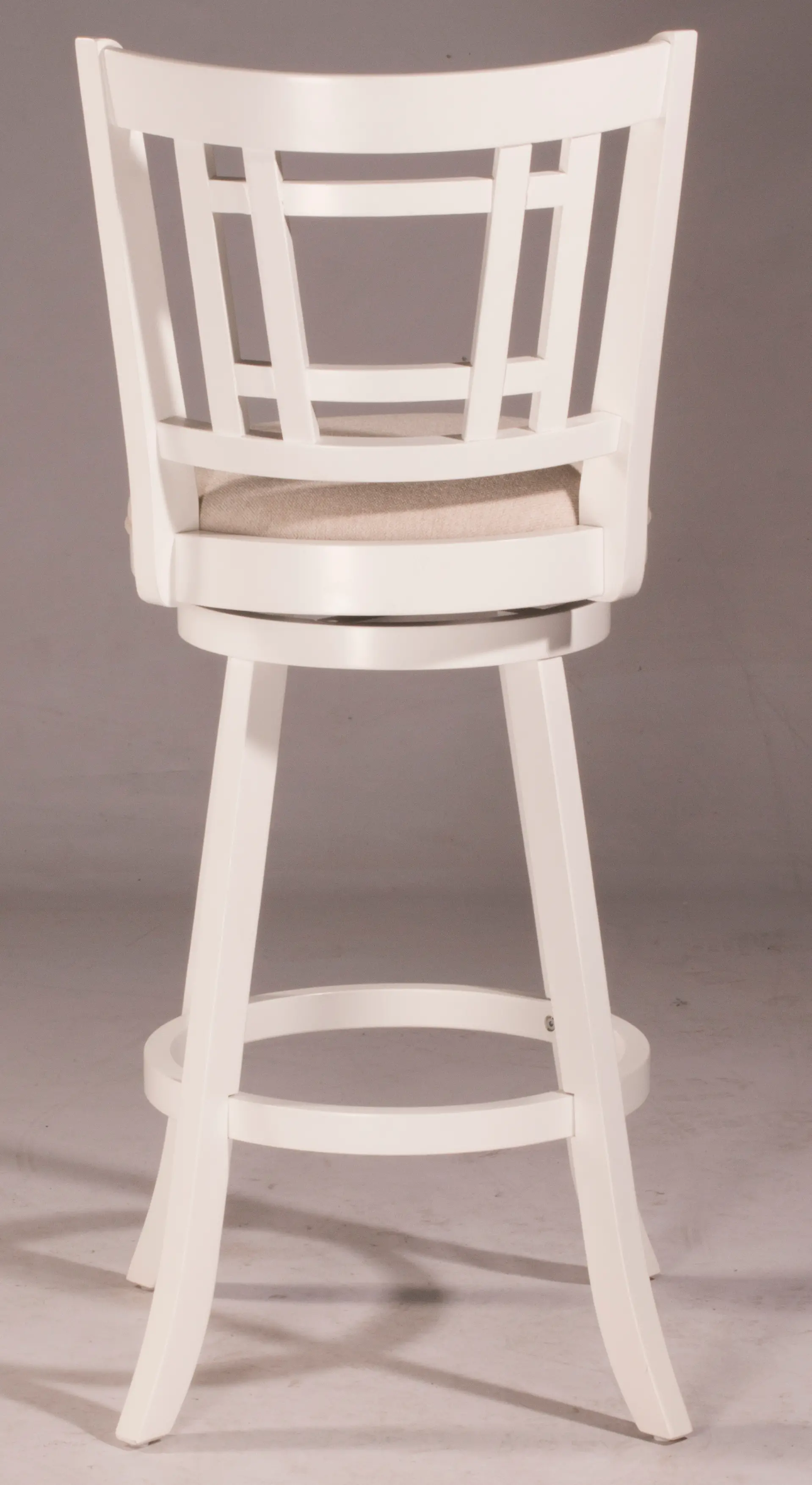 Fairfox White Swivel Counter Height Stool