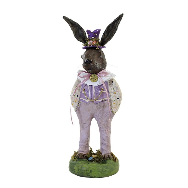 Charles Mcclenning Sunday Best One Figurine 11 Inches Easter Rabbit Bunny 24190 Polyresin Purple