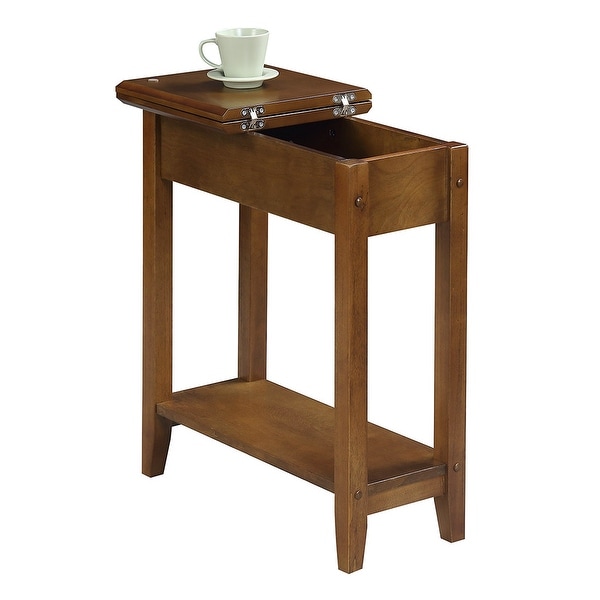 Copper Grove Aubrieta Narrow Flip Top Storage End Table