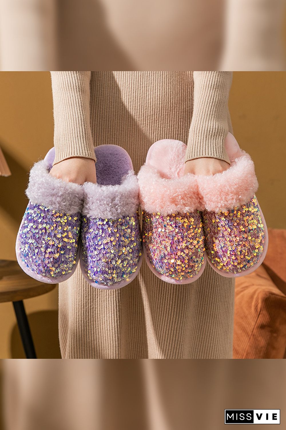 Glitter Fluffy Home Slipper