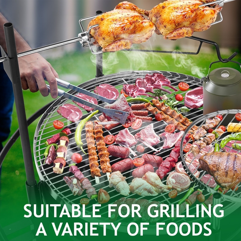 33.5'' W Portable Charcoal Grill