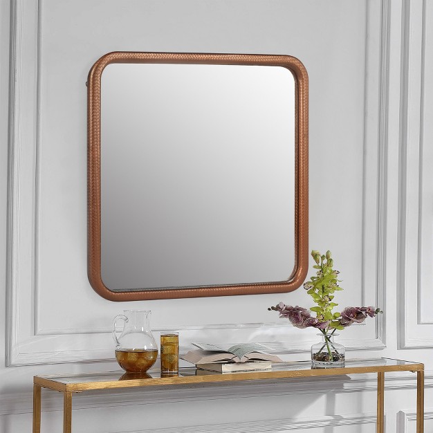 Decorative Wall Mirrors With Square Woven Grain And Mdf Framed Mirror the Pop Home