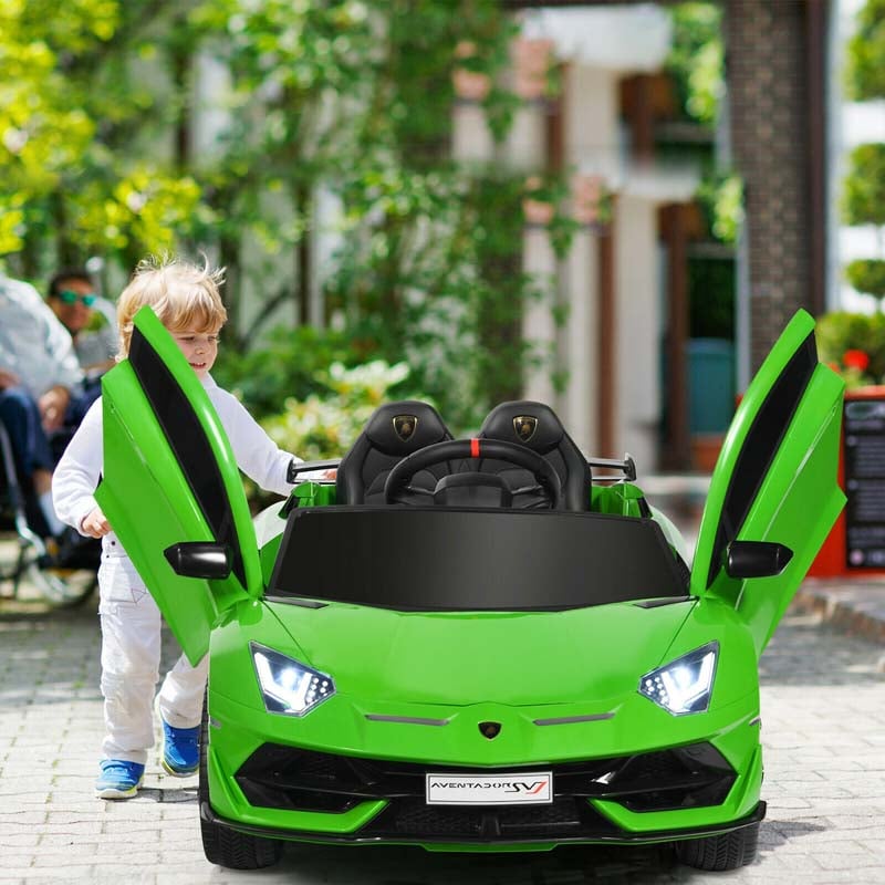 Licensed Lamborghini SVJ Kids Ride-On Car, 12V Battery Powered Sports Car Toy with Trunk & Remote