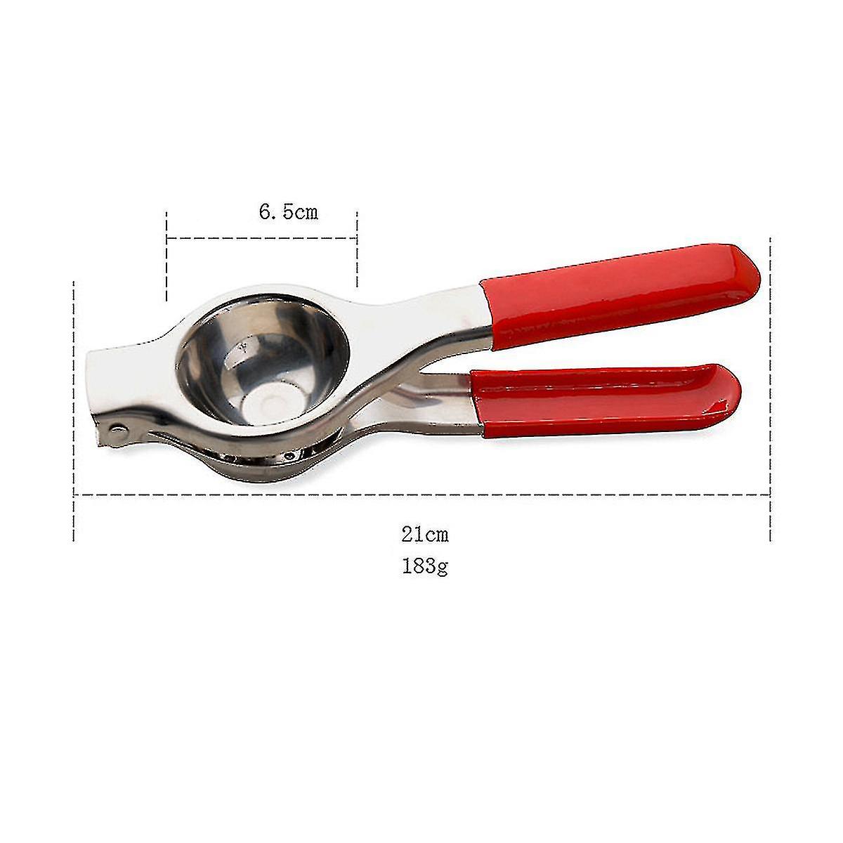 Kitchen Household Stainless Steel Manual Lemon Fruit Clip (red)