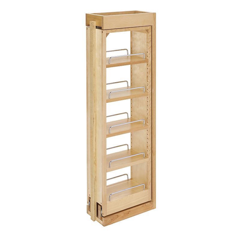 Rev-a-shelf Pull Out Wall Filler Cabinet Wooden Organizer， 36 Hgt， 432-wf36-6c