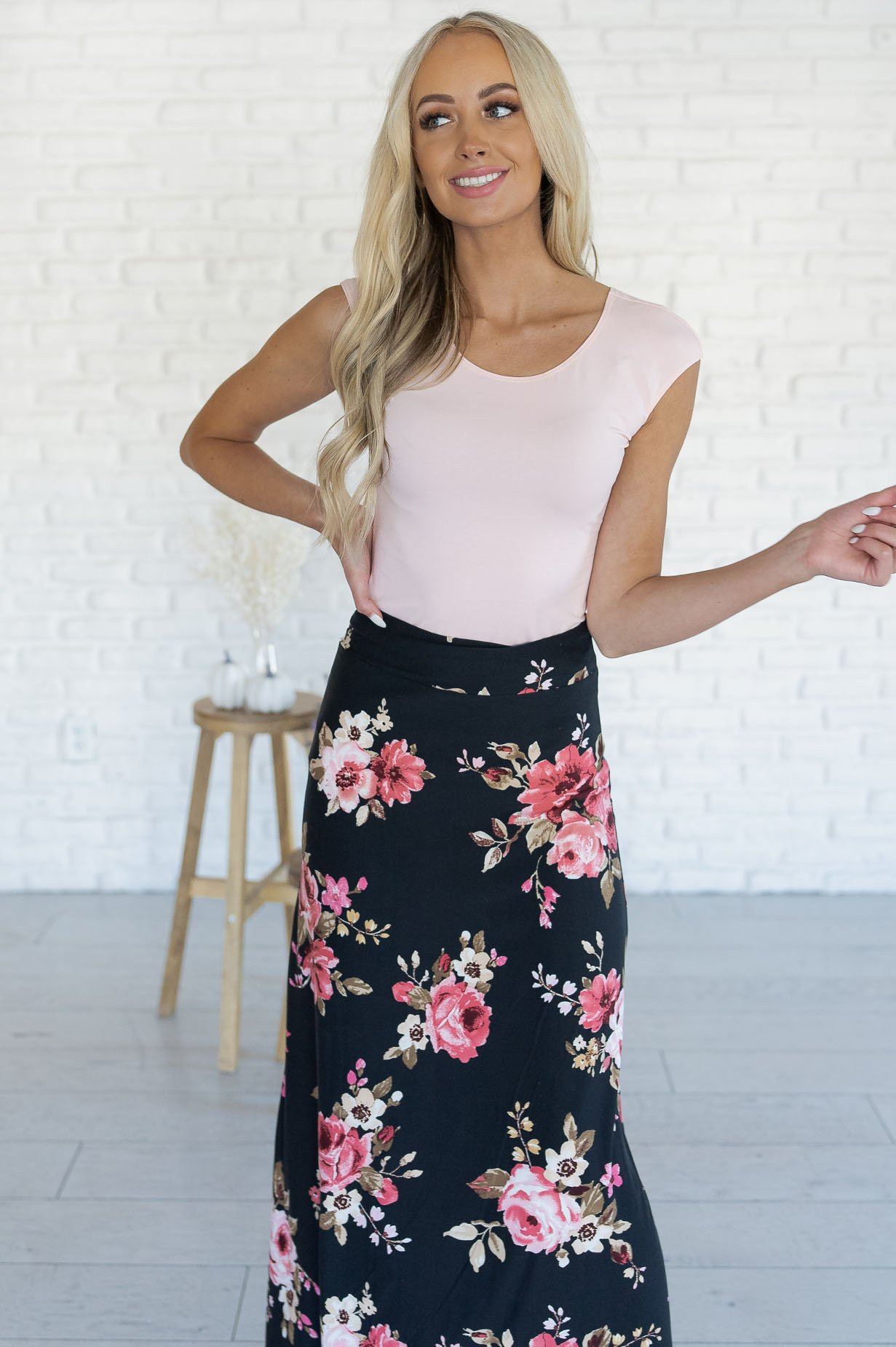 Just A Dream Modest Floral Skirt