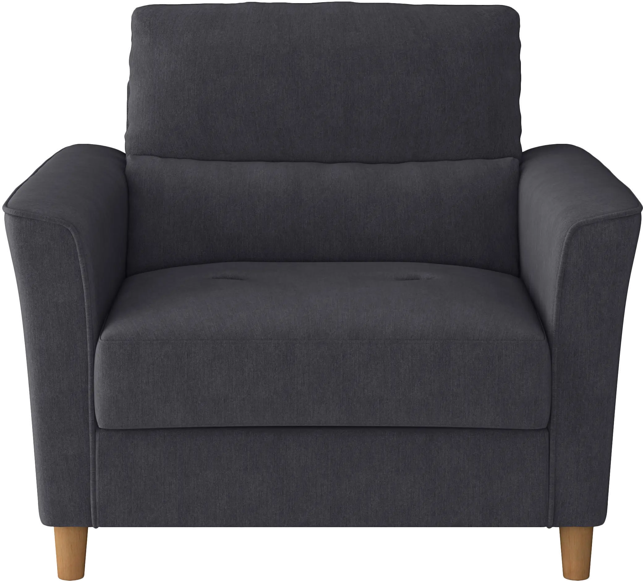 Georgia Contemporary Dark Grey Upholstered Accent Chair and a Half