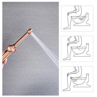 Amucolo Handheld Bidet SprayerBrass Cloth Diaper Toilet Sprayer Attachment with Bidet HoseBackflow Preventer for Self Cleaning YeaD-CYD0-UW8