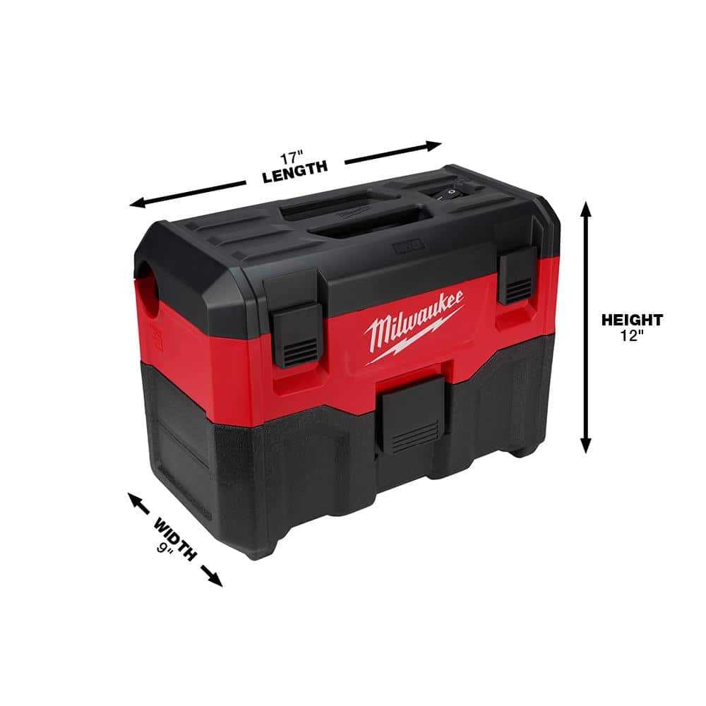 Milwaukee M18 18-Volt 2 Gal. Lithium-Ion Cordless Wet/Dry Vacuum (Vacuum-Only) 0880-20