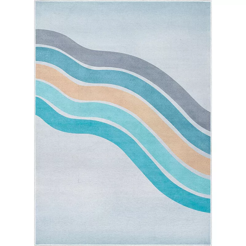 Well Woven Curved Rainbow Rug