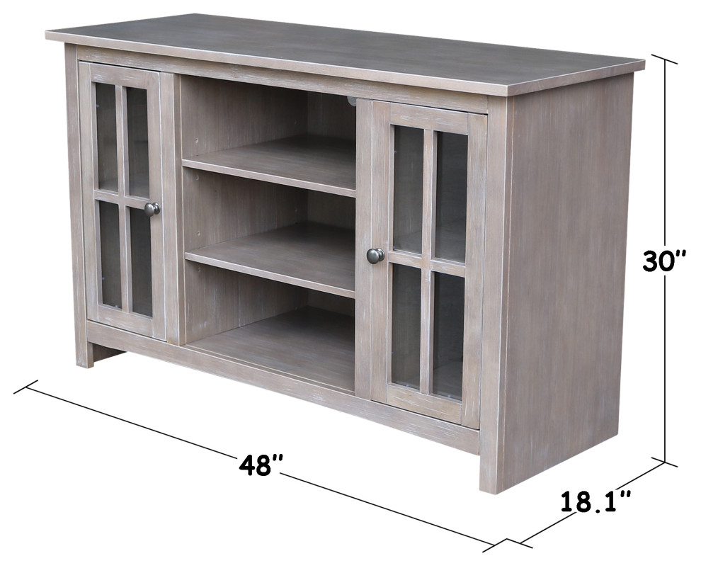 Entertainment / TV Stand   With 2 Doors   48 quot  Farmhouse   Entertainment Centers And Tv Stands   by International Concepts  Houzz