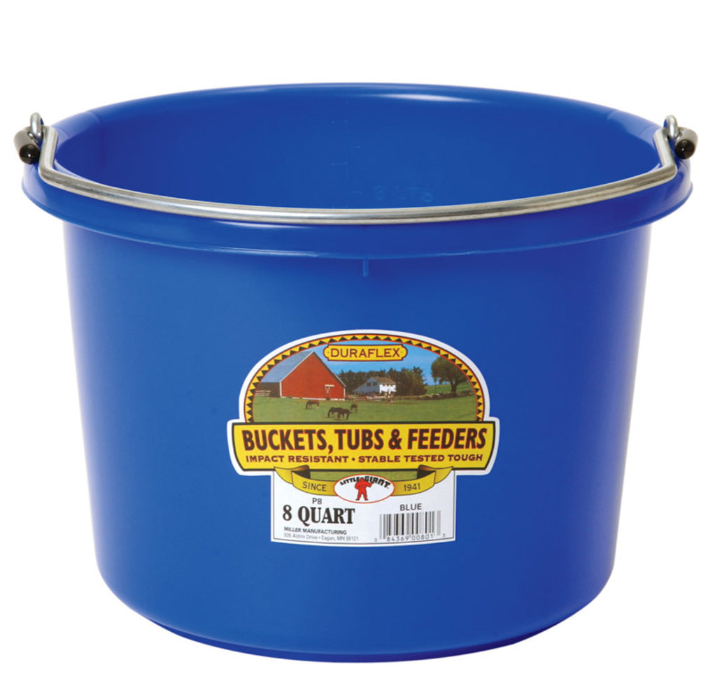 PAIL PLASTIC 8 QUART BLU