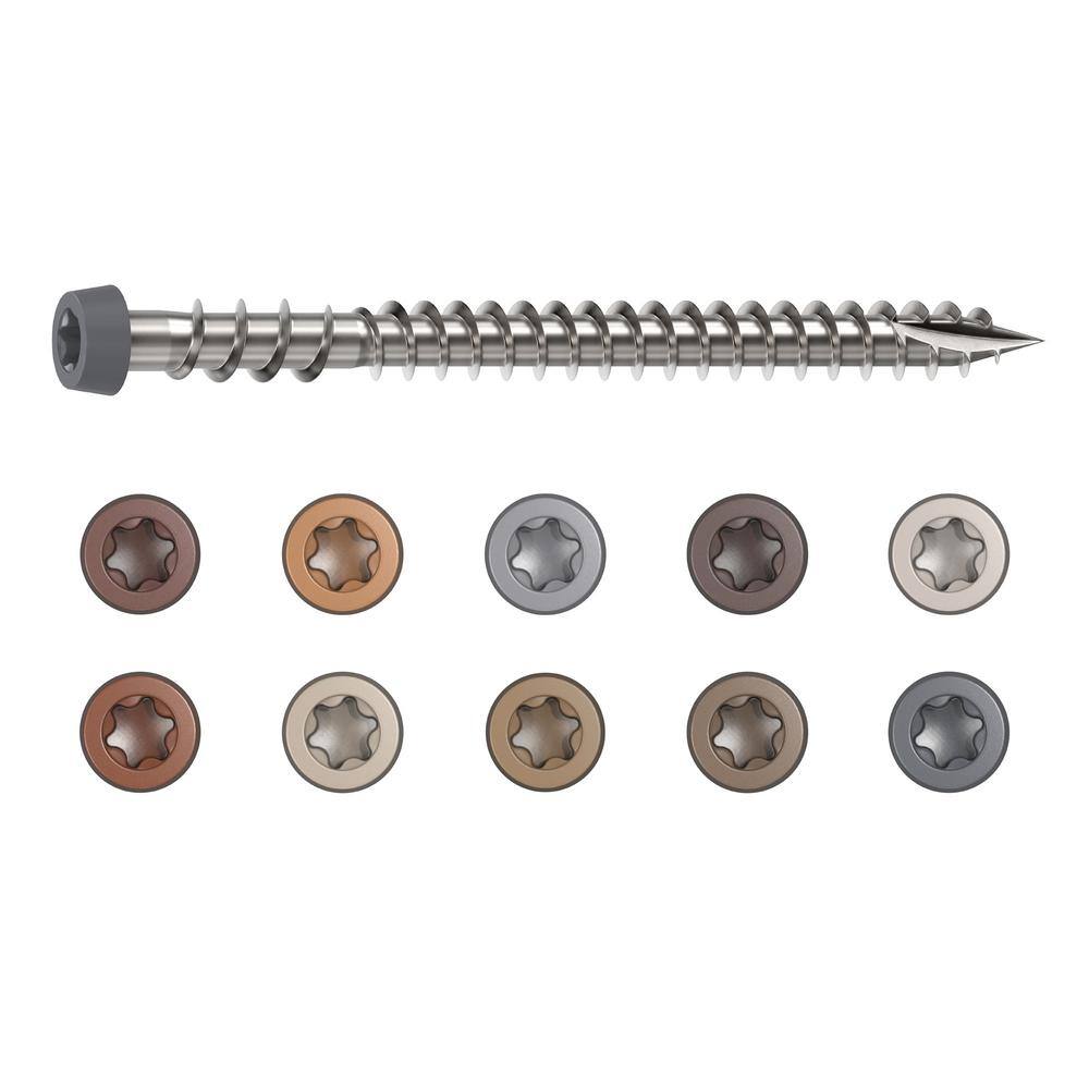 CAMO #10 2-12 in. 316 Dark Gray Premium Star Drive Flat Undercut Screws Stainless Steel Composite (350-Count) 0367158GS