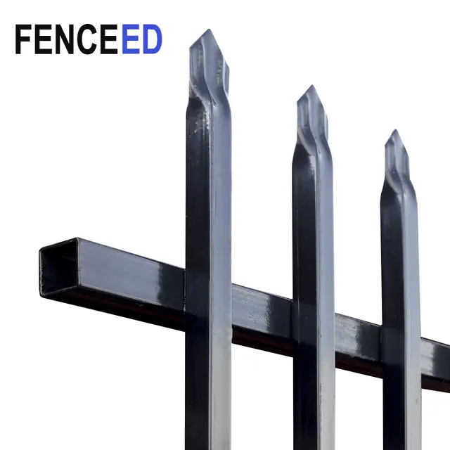 Supplies 2.1m High Black Spear Top Steel Garrison Security Fencing Perth