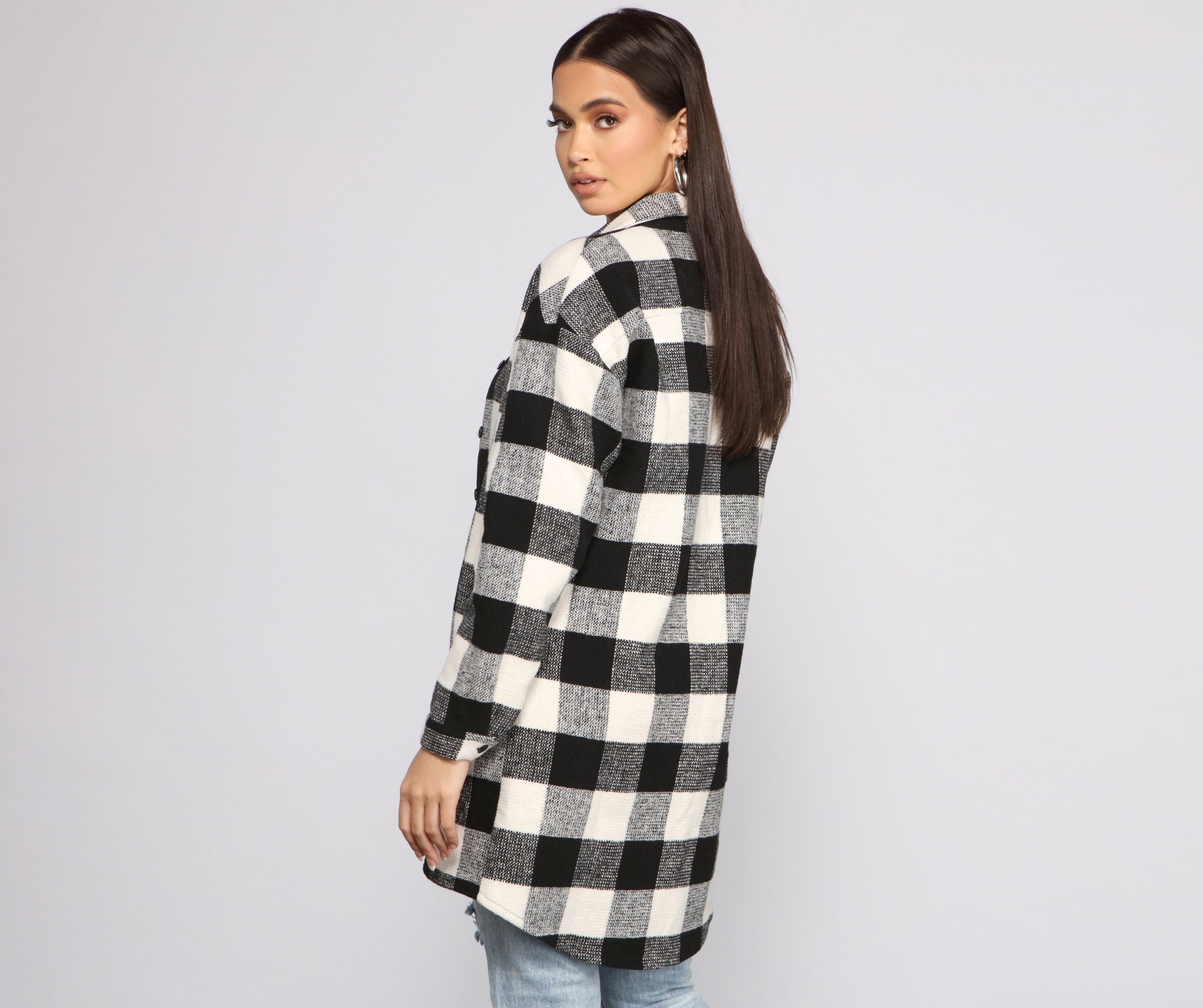 Bet On It Oversized Plaid Shacket