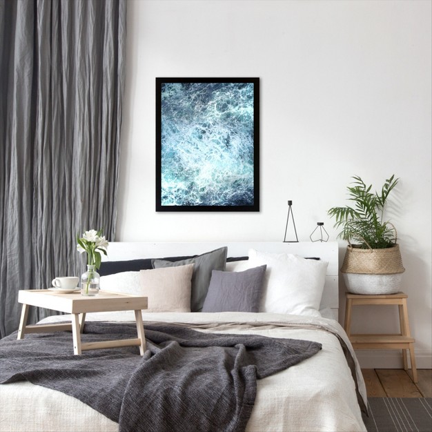 Americanflat Coastal Water Top View By Tanya Shumkina Black Frame Wall Art