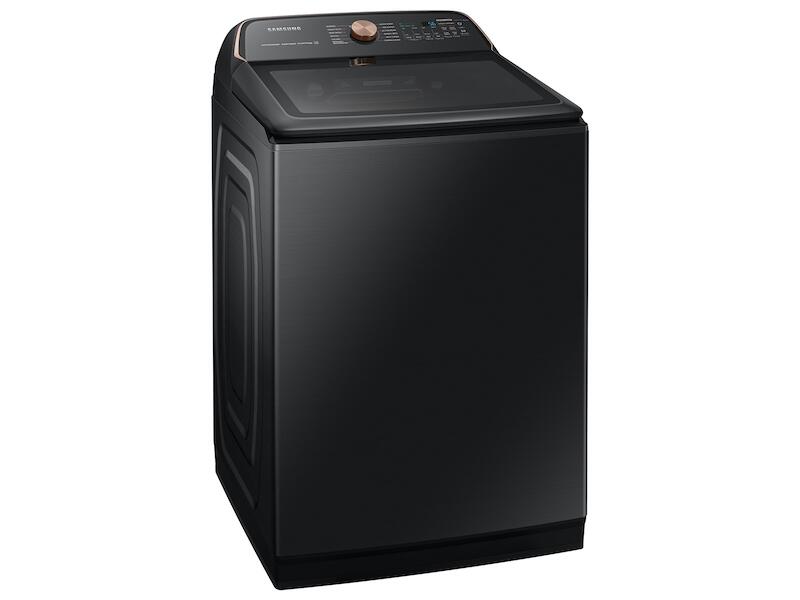 Samsung WA55A7700AV 5.5 Cu. Ft. Extra-Large Capacity Smart Top Load Washer With Auto Dispense System In Brushed Black