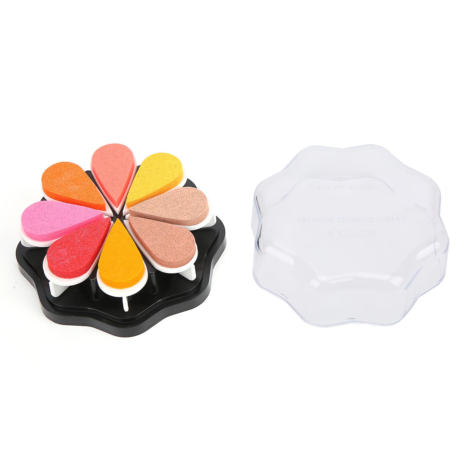 Petal Stamp Pad 8 Colors Waterbased Diy Hand Stamp Printing Pad For Ordinary Paper1032