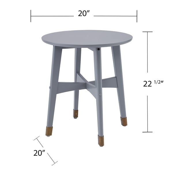 SEI Furniture Morgenstern Round Midcentury Modern Side Table