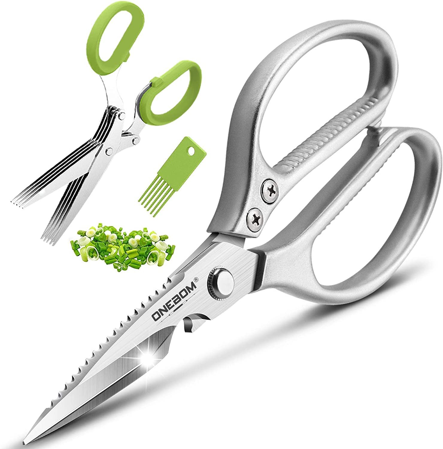 Shears 2 Pack，Multi Function Kitchen Scissors Heavy Duty