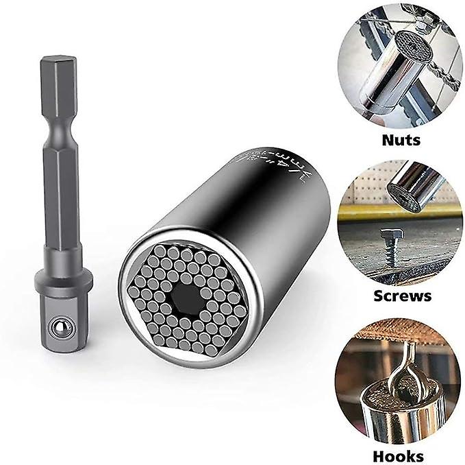 Universal Socket Wrench Set Multi- Merryferris Function Hand Tools， Self-adjusts Professional Grip Socket Ratchet Wrench， 7mm To 19mm Magic Spanner Gr