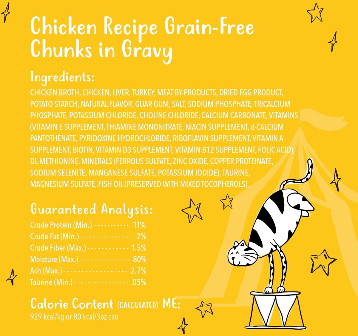 Tiny Tiger Chunks in Gravy Chicken Recipe Grain-Free Canned Cat Food