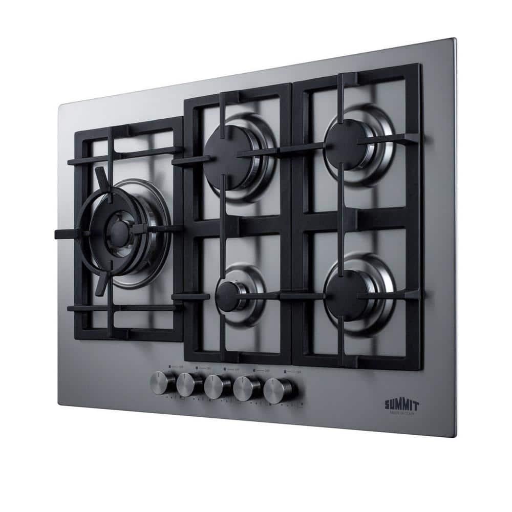 Summit Appliance 30 in Gas Cooktop in Stainless Steel with 5Burners