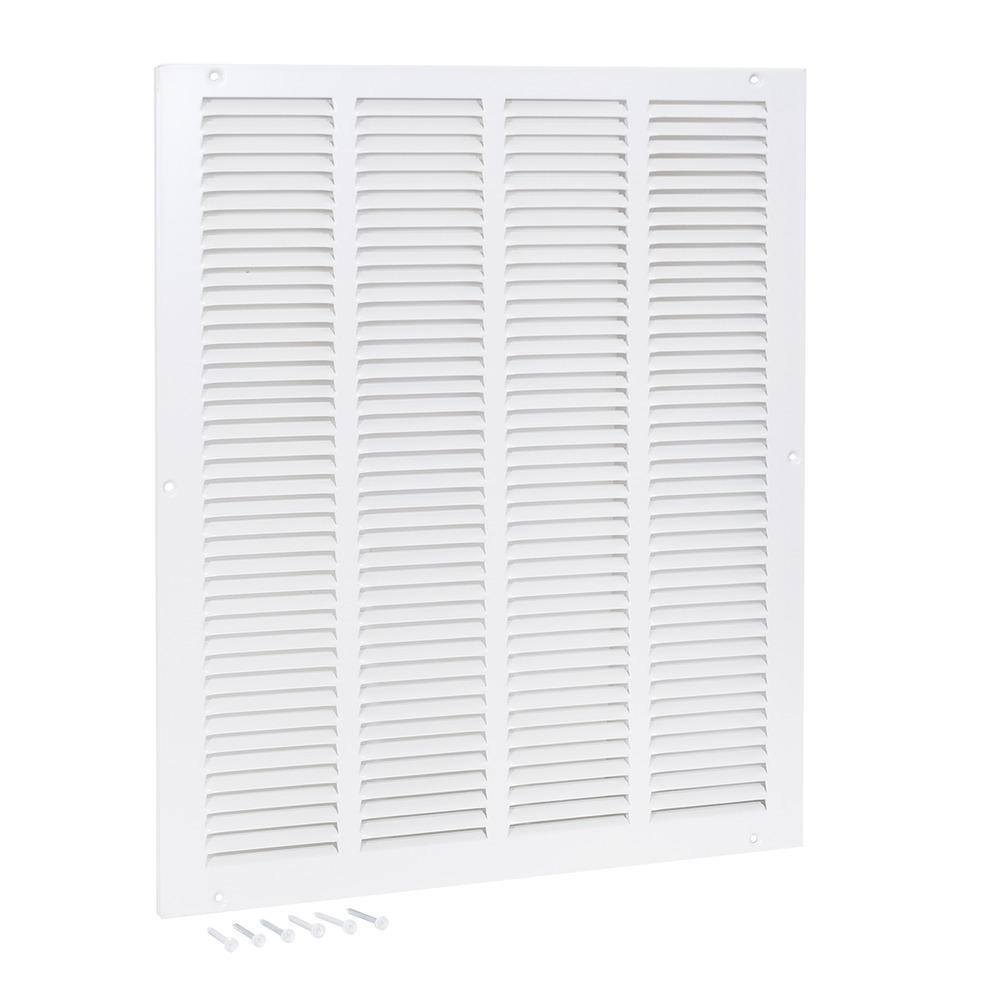 EZ-FLO 16 in. x 20 in. White Return Air Grille 61665