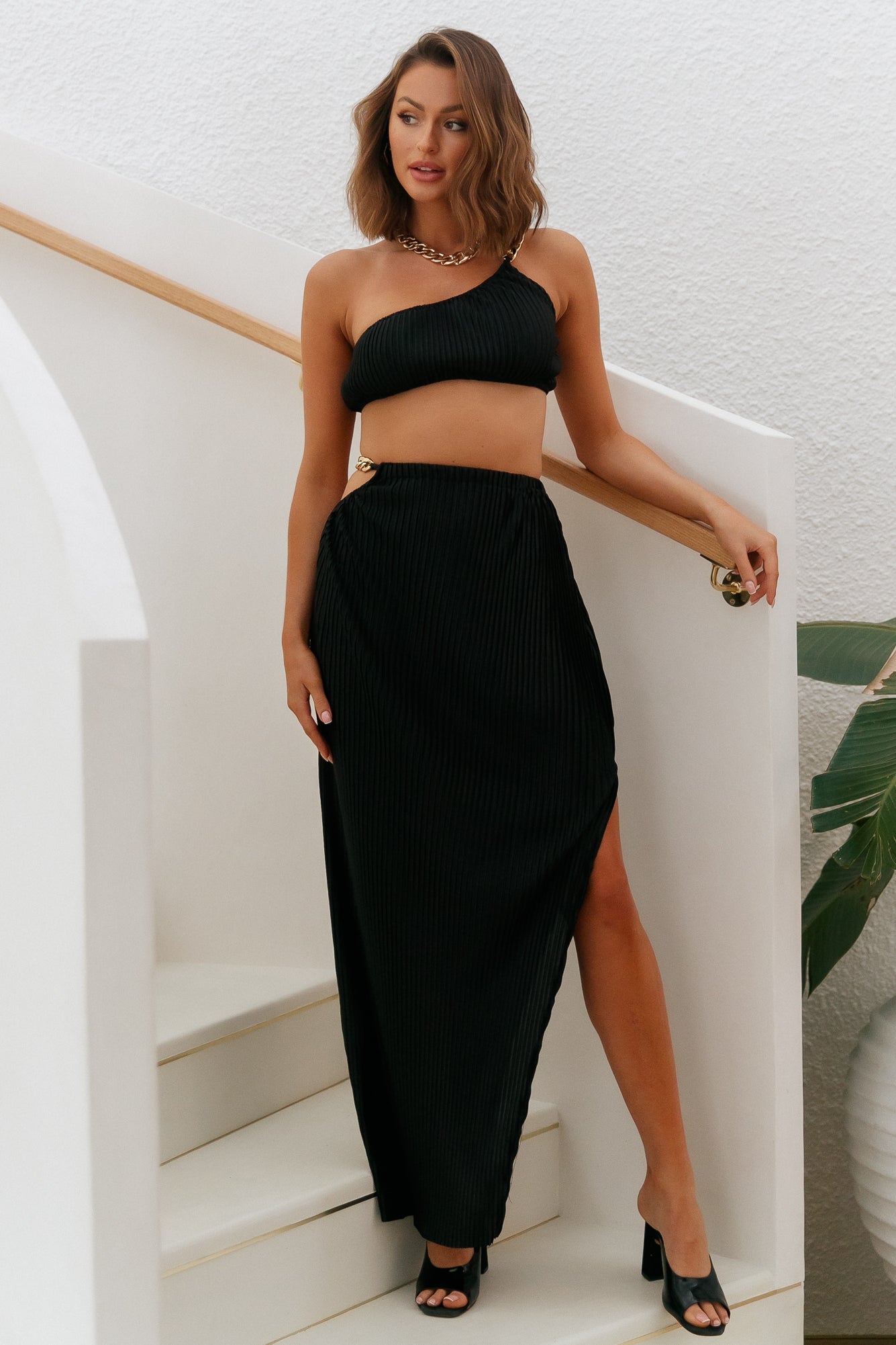 Make Me Feel Maxi Skirt Black