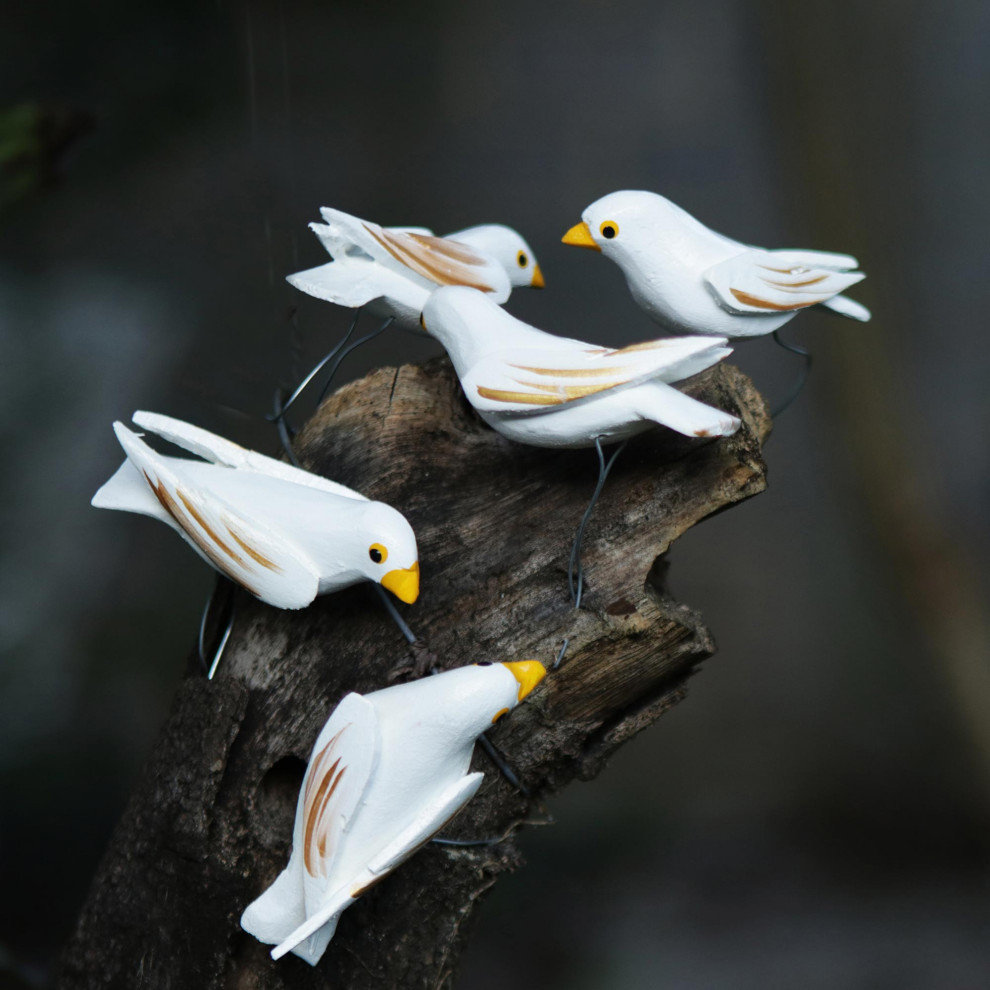 Novica Handmade Hope Doves Wood Ornaments (Set Of 5)   Christmas Ornaments   by NOVICA  Houzz