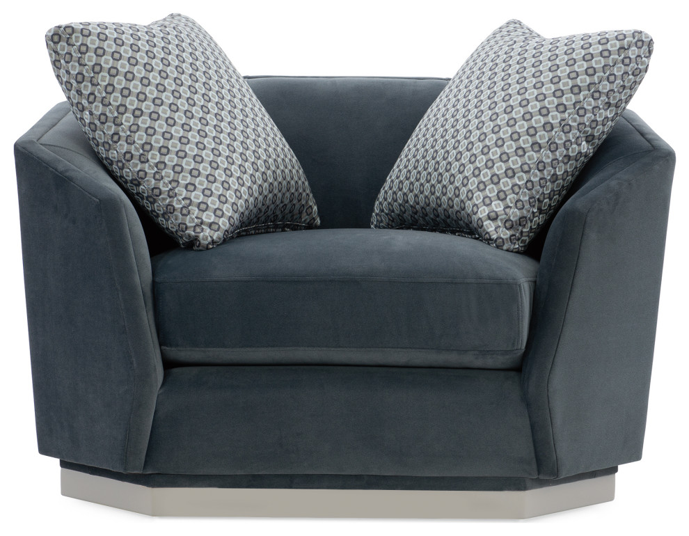 Expressions Swivel Chair and 1/2   Contemporary   Armchairs And Accent Chairs   by Caracole  Houzz