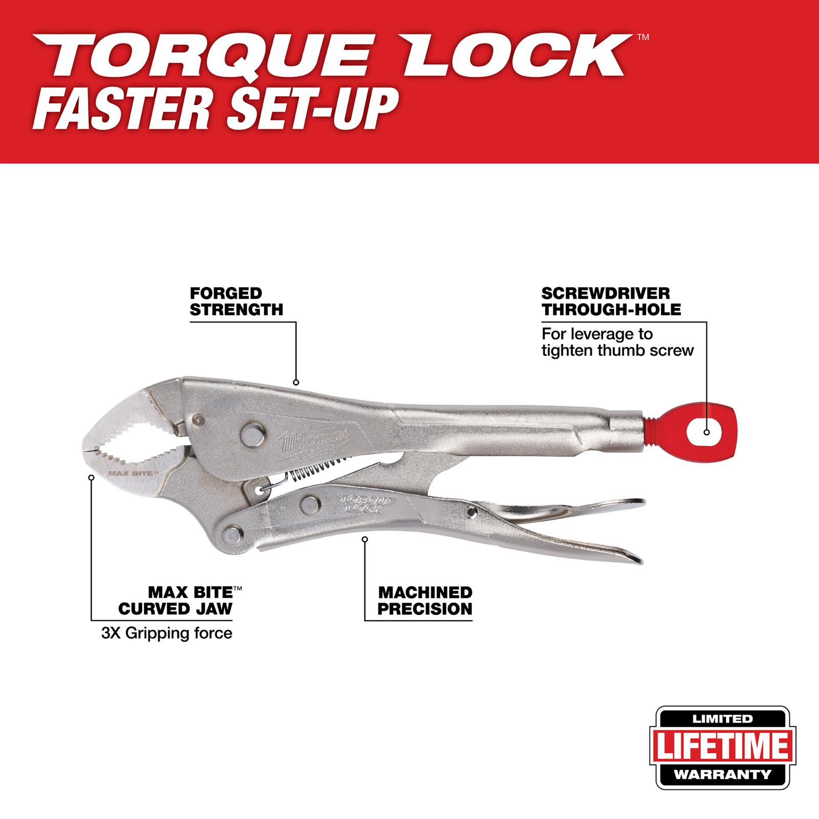 Milwaukee Tool 48-22-3690 Milwaukee TORQUE LOCK 10-Piece Locking Plier Sets