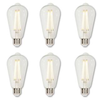 Westinghouse 40-Watt Equivalent ST20 Dimmable Clear Edison Filament LED Light Bulb Soft White Light (6-Pack) 4518220