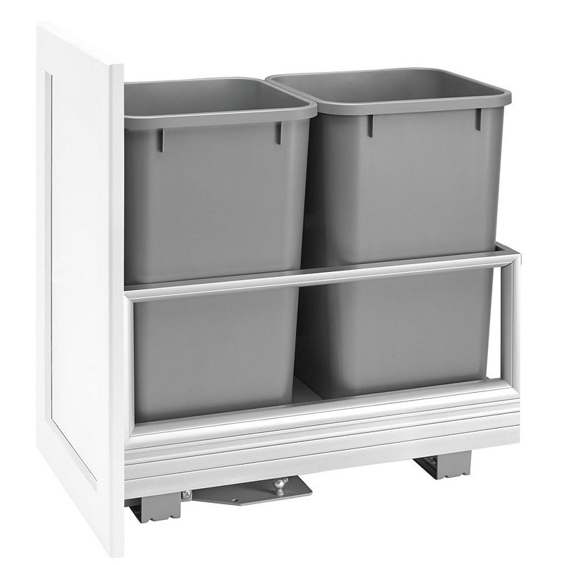 Rev-A-Shelf Double Pullout Kitchen Trash Can 27 Qt Rev-A-Motion， 5149-1527DM-217