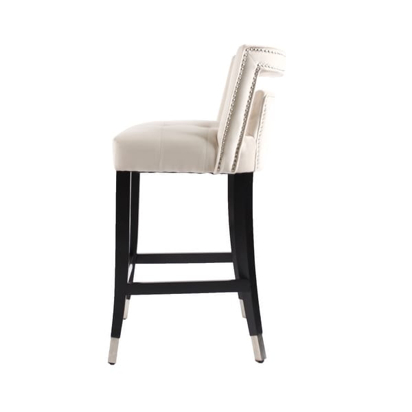 Suede Velvet Barstool with nailheads Living Room Chair