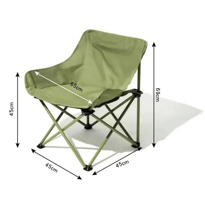 Customize green Moon Chair Folding Outdoor Chair Camping beach Chair for hiking camping