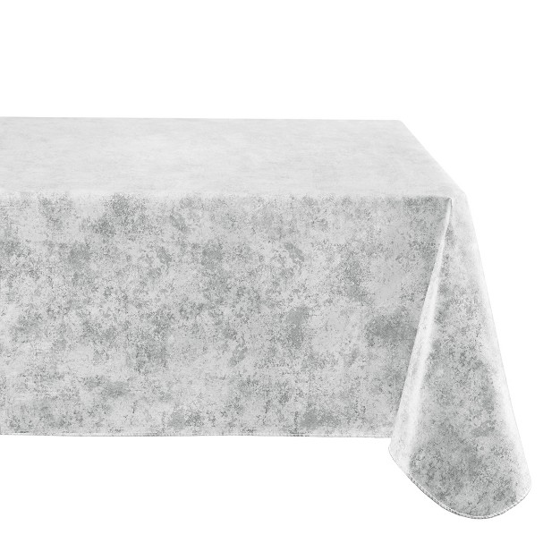 Mesa Marble Printed Vinyl Indoor outdoor Tablecloth Elrene Home Fashions